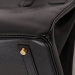 Hermès 2003 Noir Courchevel Retourne Birkin 35 GHW - FashioNica