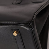 Hermès 2003 Noir Courchevel Retourne Birkin 35 GHW - FashioNica