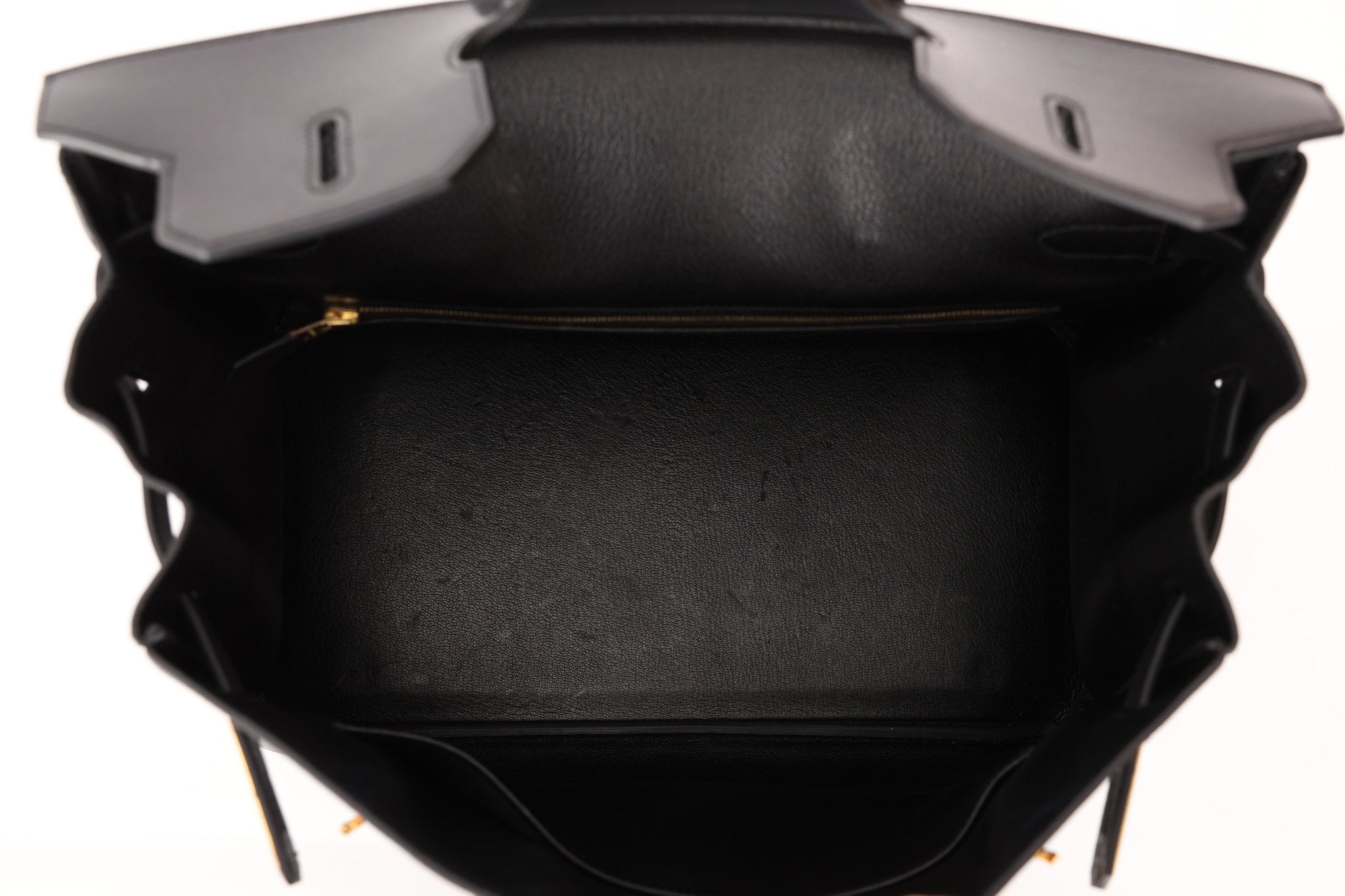 Hermès 2003 Noir Courchevel Retourne Birkin 35 GHW - FashioNica