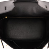 Hermès 2003 Noir Courchevel Retourne Birkin 35 GHW - FashioNica