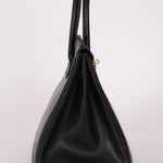Hermès 2003 Noir Courchevel Retourne Birkin 35 GHW - FashioNica