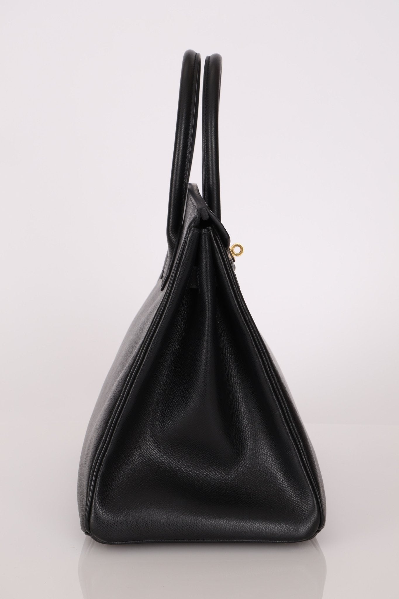 Hermès 2003 Noir Courchevel Retourne Birkin 35 GHW - FashioNica