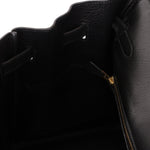 Hermès 2003 Noir Courchevel Retourne Birkin 35 GHW - FashioNica