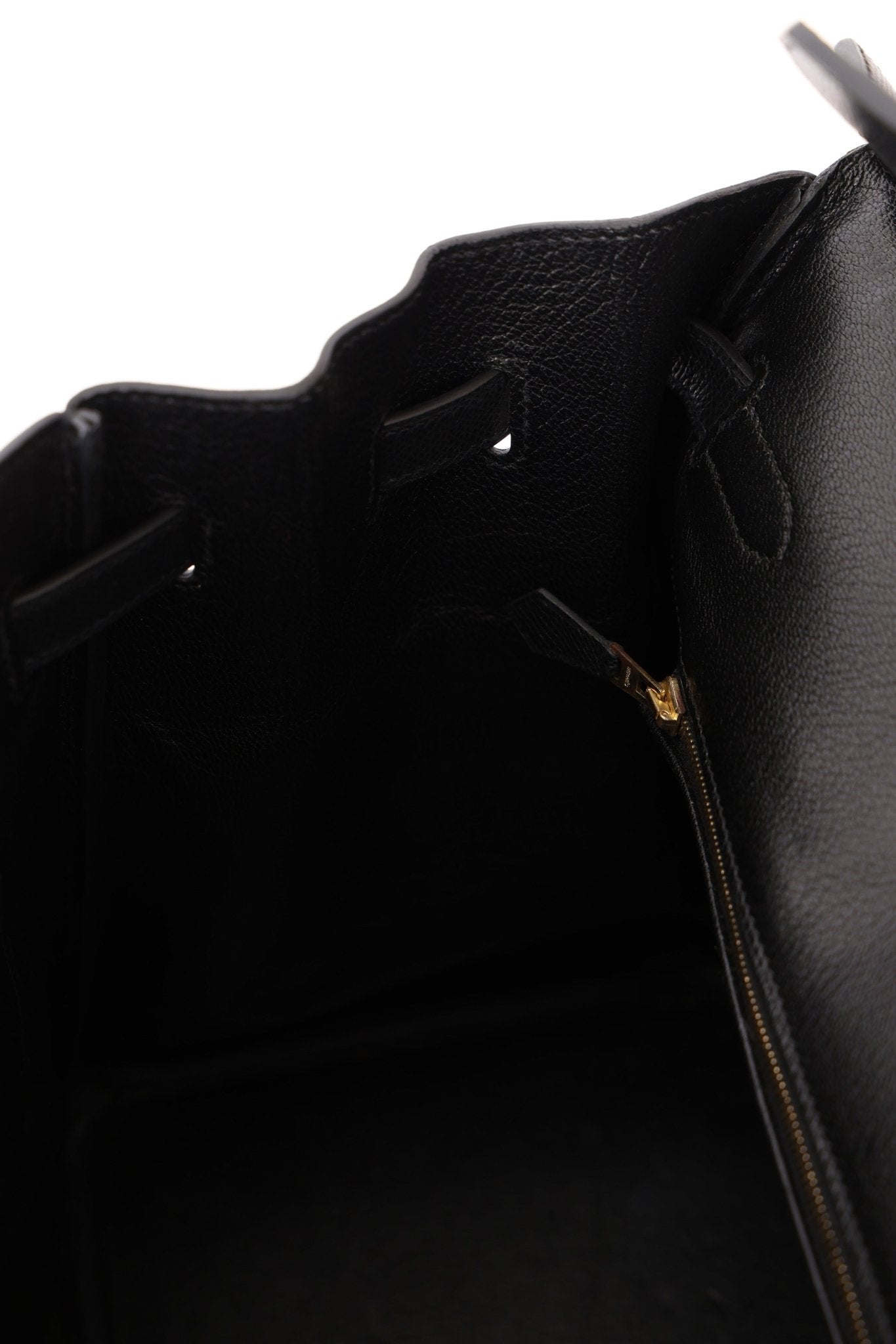 Hermès 2003 Noir Courchevel Retourne Birkin 35 GHW - FashioNica