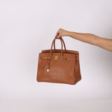 Hermès 2004 Birkin Gold Courchevel 35 - FashioNica