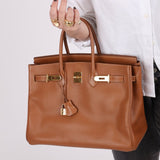 Hermès 2004 Birkin Gold Courchevel 35 - FashioNica