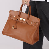 Hermès 2004 Birkin Gold Courchevel 35 - FashioNica