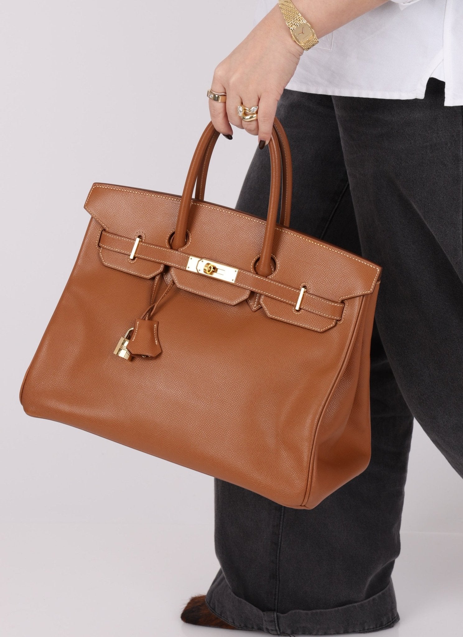 Hermès 2004 Birkin Gold Courchevel 35 - FashioNica