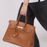 Hermès 2004 Birkin Gold Courchevel 35 - FashioNica