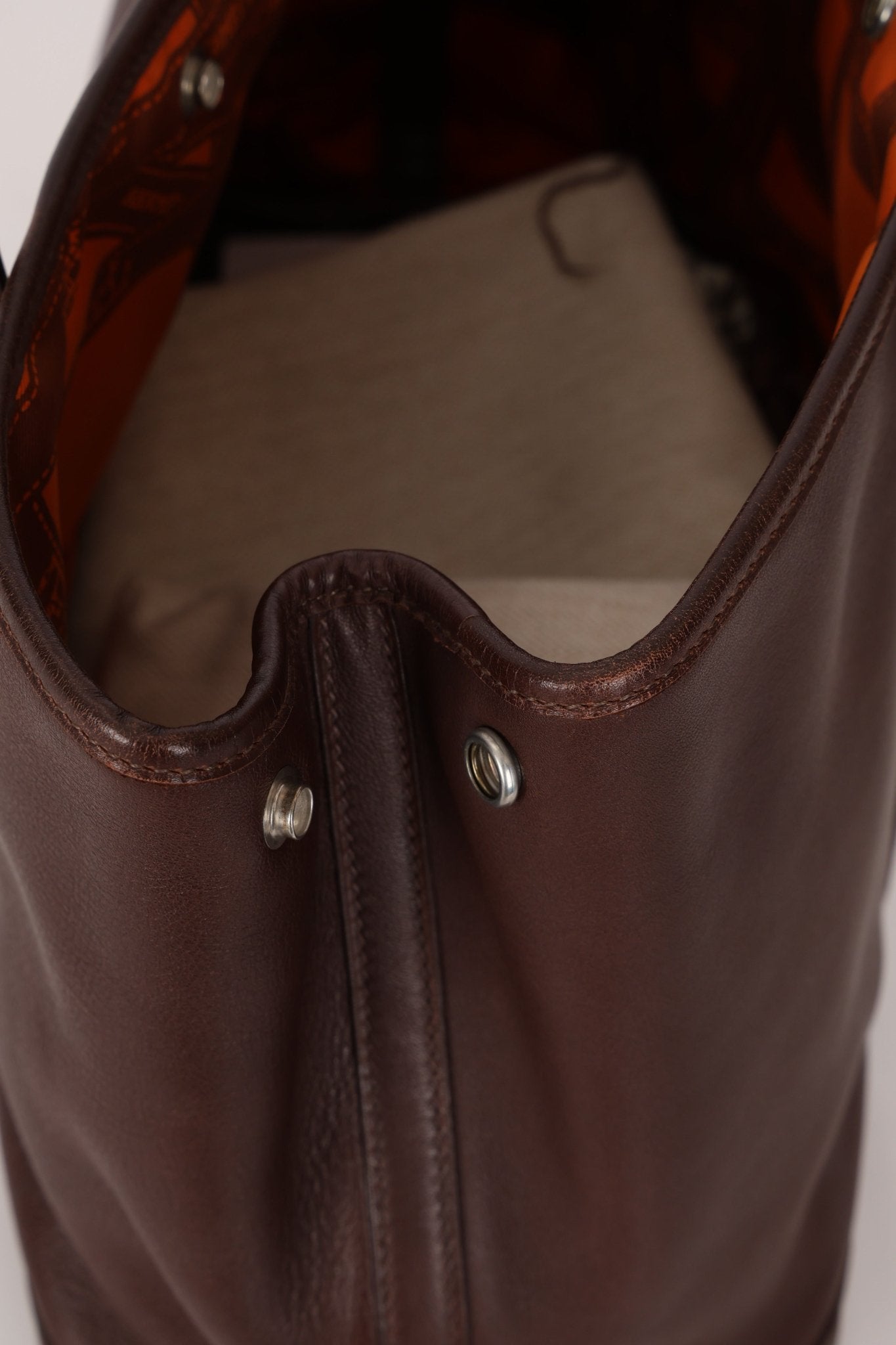 Hermès 2004 Chocolat Swift Bolduc Twilly Garden Party 30 PHW - FashioNica