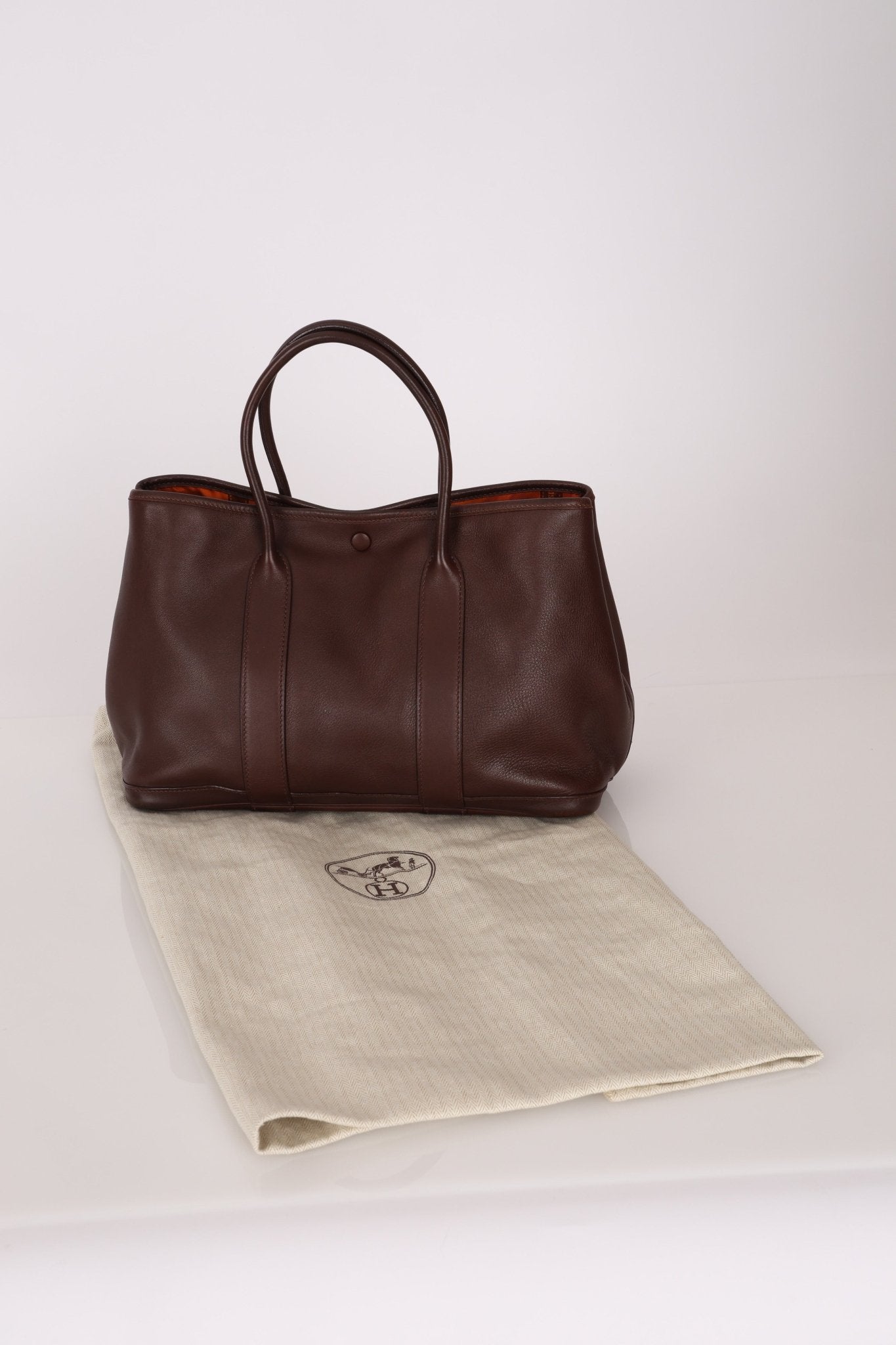 Hermès 2004 Chocolat Swift Bolduc Twilly Garden Party 30 PHW - FashioNica