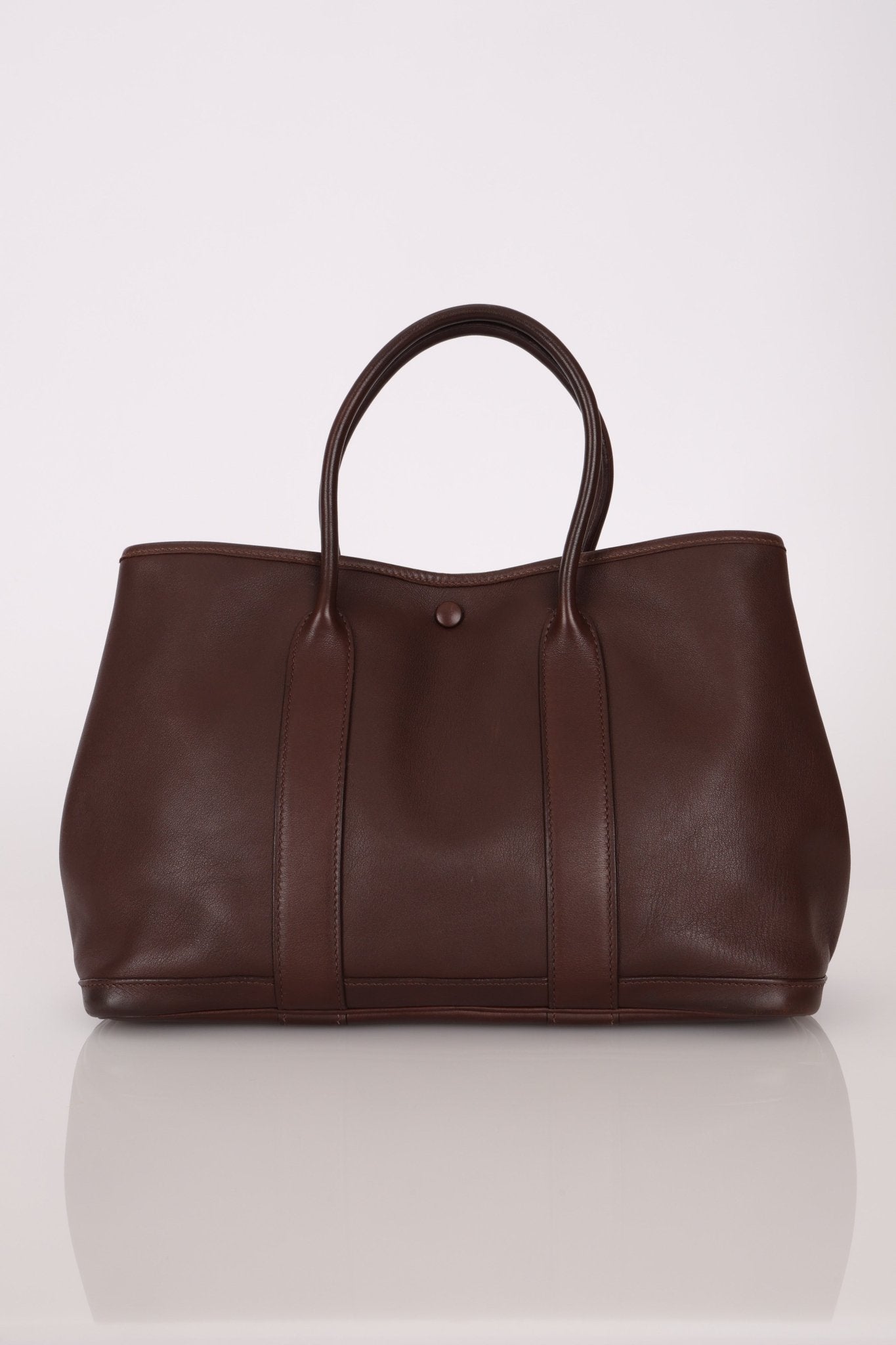 Hermès 2004 Chocolat Swift Bolduc Twilly Garden Party 30 PHW - FashioNica