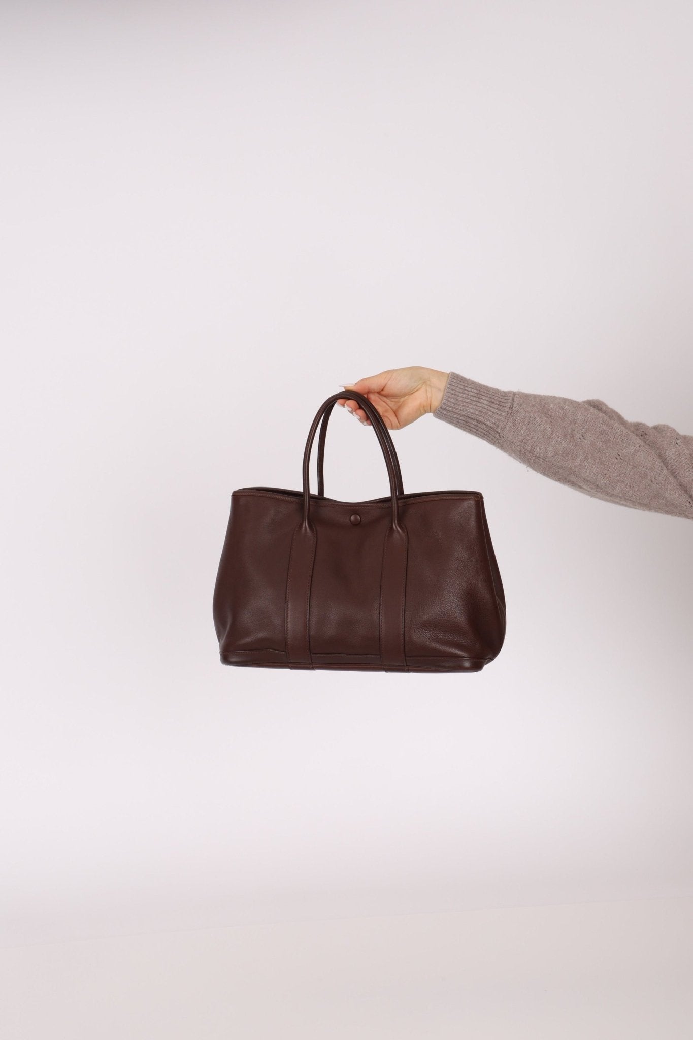 Hermès 2004 Chocolat Swift Bolduc Twilly Garden Party 30 PHW - FashioNica