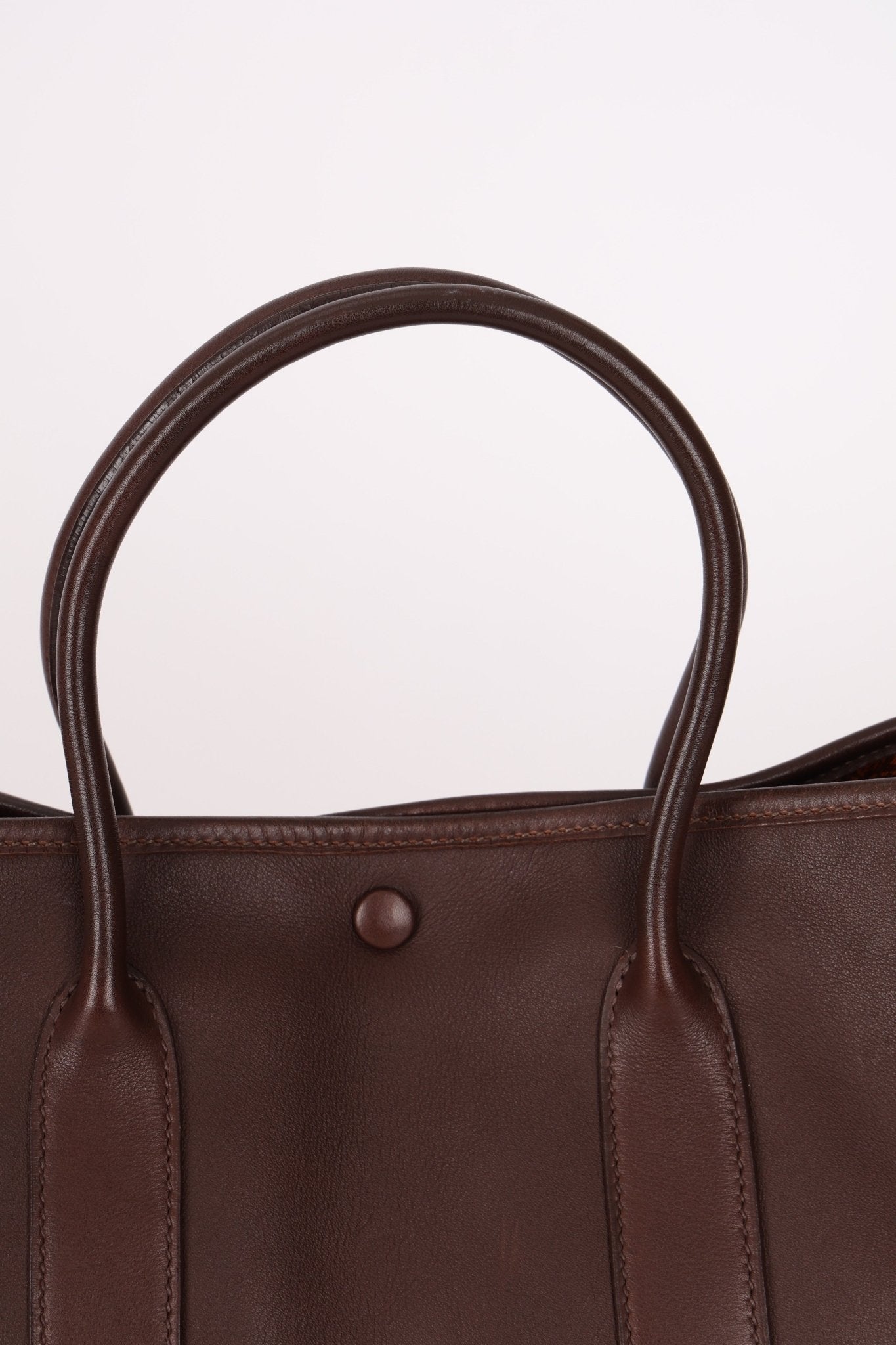 Hermès 2004 Chocolat Swift Bolduc Twilly Garden Party 30 PHW - FashioNica