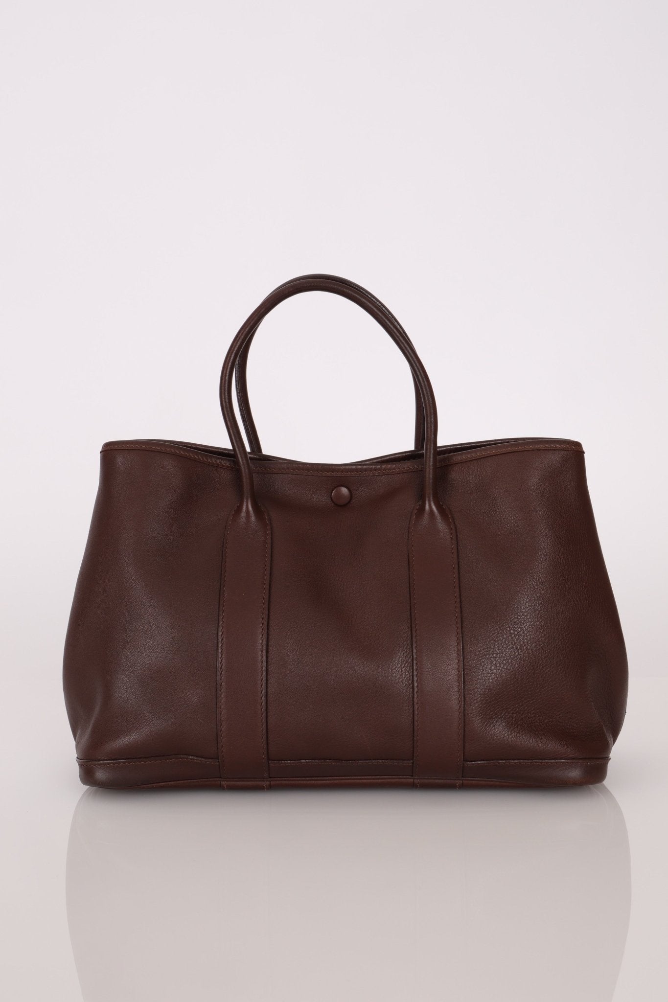 Hermès 2004 Chocolat Swift Bolduc Twilly Garden Party 30 PHW - FashioNica