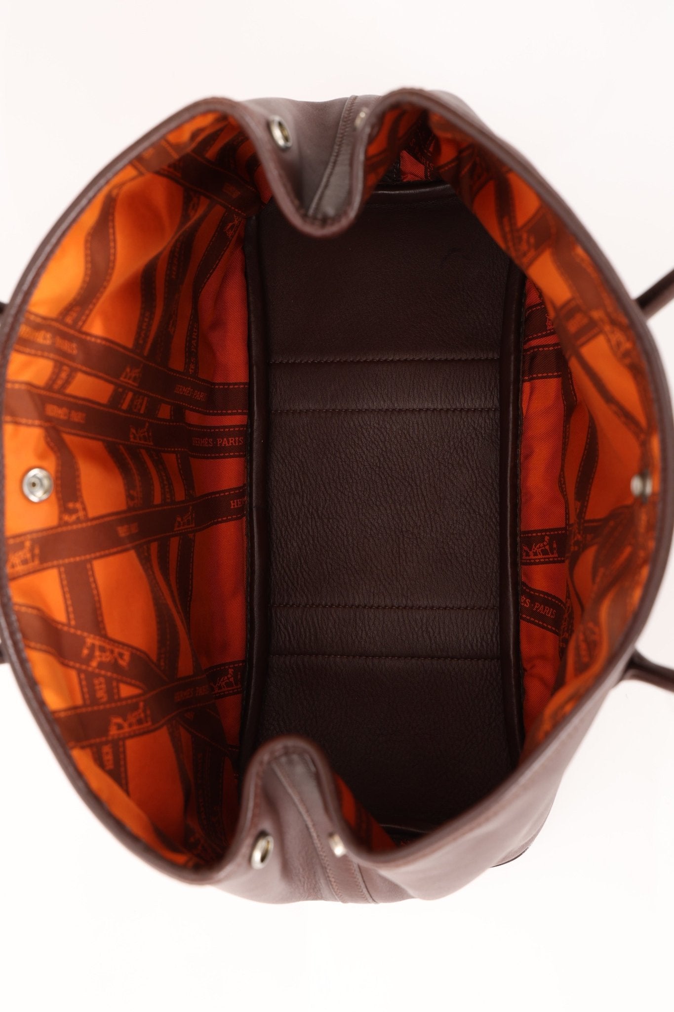 Hermès 2004 Chocolat Swift Bolduc Twilly Garden Party 30 PHW - FashioNica