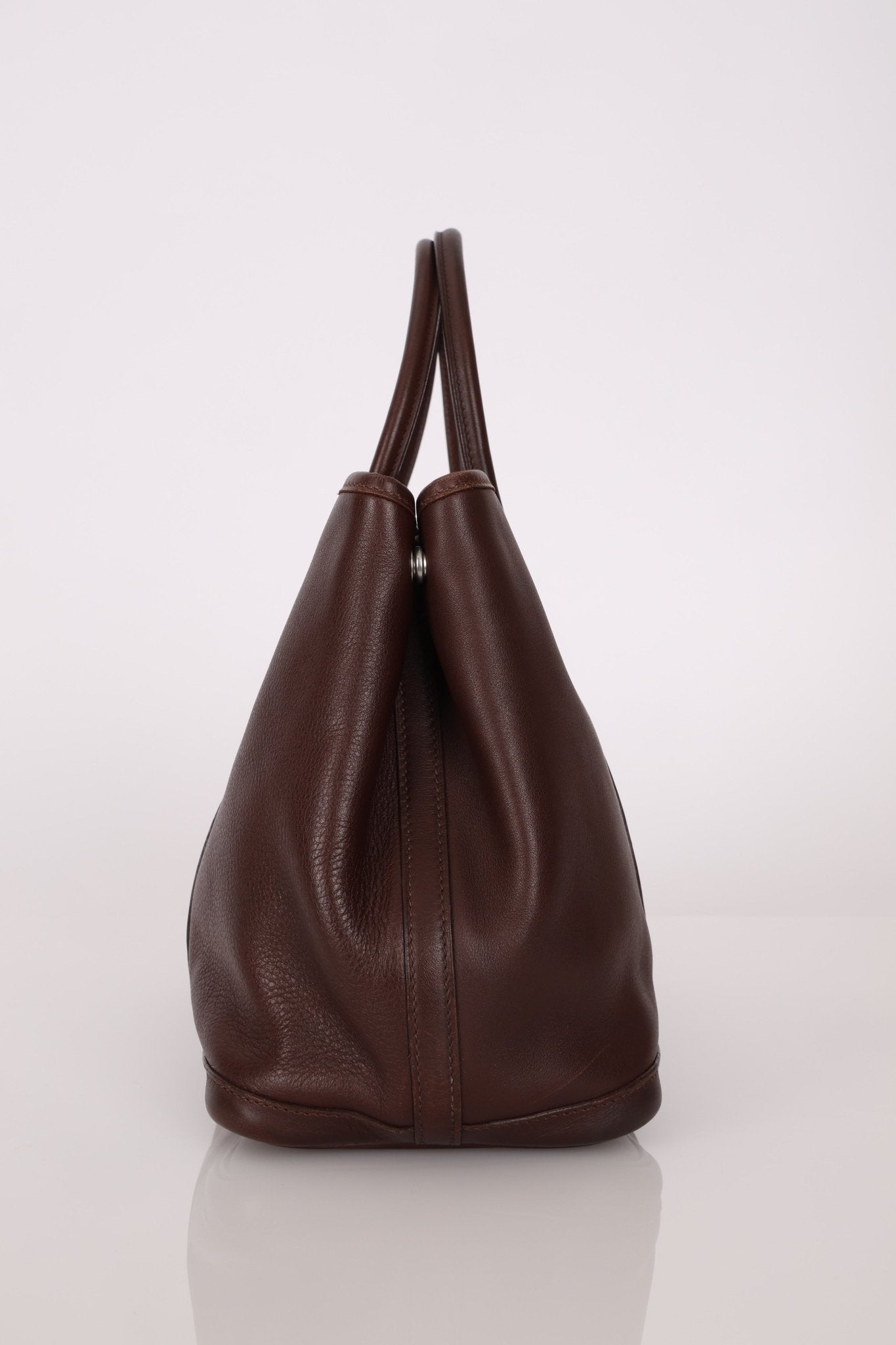 Hermès 2004 Chocolat Swift Bolduc Twilly Garden Party 30 PHW - FashioNica