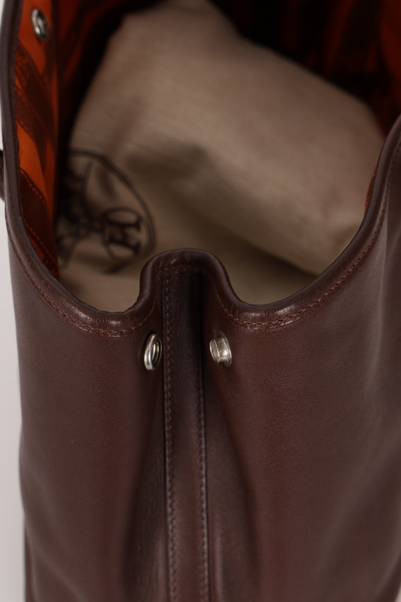 Hermès 2004 Chocolat Swift Bolduc Twilly Garden Party 30 PHW - FashioNica