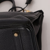 Hermès 2004 Noir Clemence Birkin 35 Retourne GHW - FashioNica