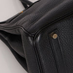 Hermès 2004 Noir Clemence Birkin 35 Retourne GHW - FashioNica