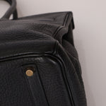 Hermès 2004 Noir Clemence Birkin 35 Retourne GHW - FashioNica