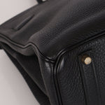 Hermès 2004 Noir Clemence Birkin 35 Retourne GHW - FashioNica