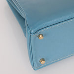 Hermès 2005 Bleu Jean Epsom Retourne Kelly 32 GHW - FashioNica