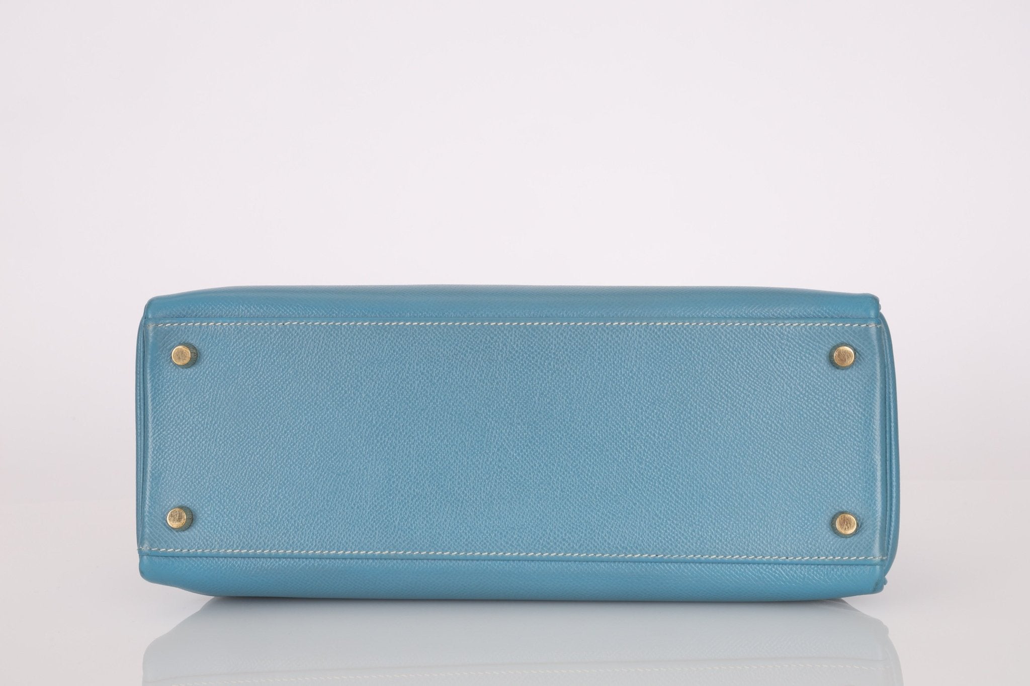 Hermès 2005 Bleu Jean Epsom Retourne Kelly 32 GHW - FashioNica