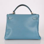 Hermès 2005 Bleu Jean Epsom Retourne Kelly 32 GHW - FashioNica