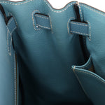 Hermès 2005 Bleu Jean Epsom Retourne Kelly 32 GHW - FashioNica