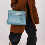 Hermès 2005 Bleu Jean Epsom Retourne Kelly 32 GHW - FashioNica