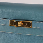 Hermès 2005 Bleu Jean Epsom Retourne Kelly 32 GHW - FashioNica