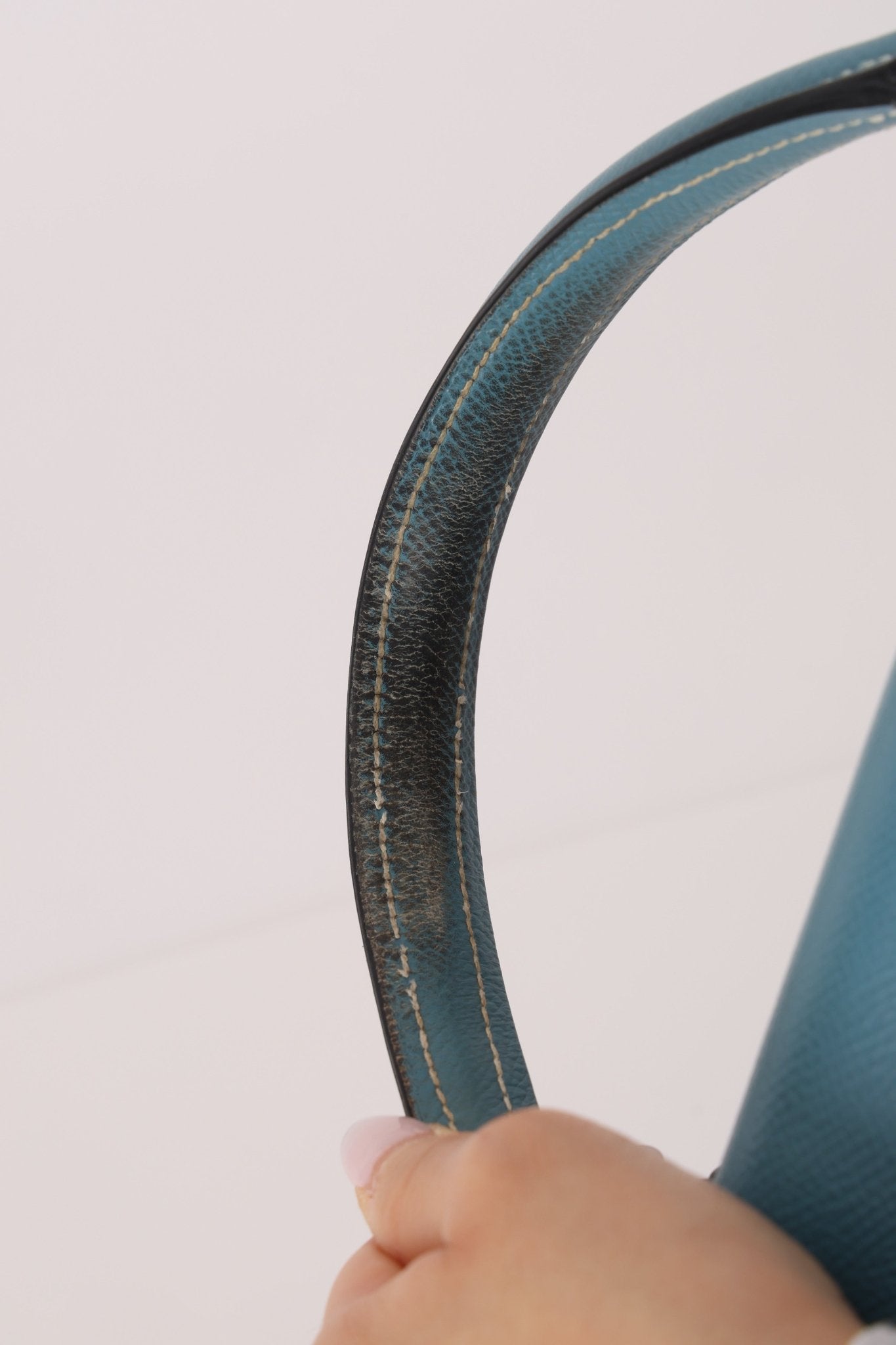 Hermès 2005 Bleu Jean Epsom Retourne Kelly 32 GHW - FashioNica