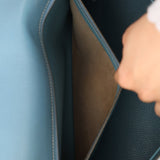 Hermès 2005 Bleu Jean Epsom Retourne Kelly 32 GHW - FashioNica