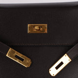 Hermès 2005 Chocolate Epsom Retourne Kelly 32 GHW - FashioNica