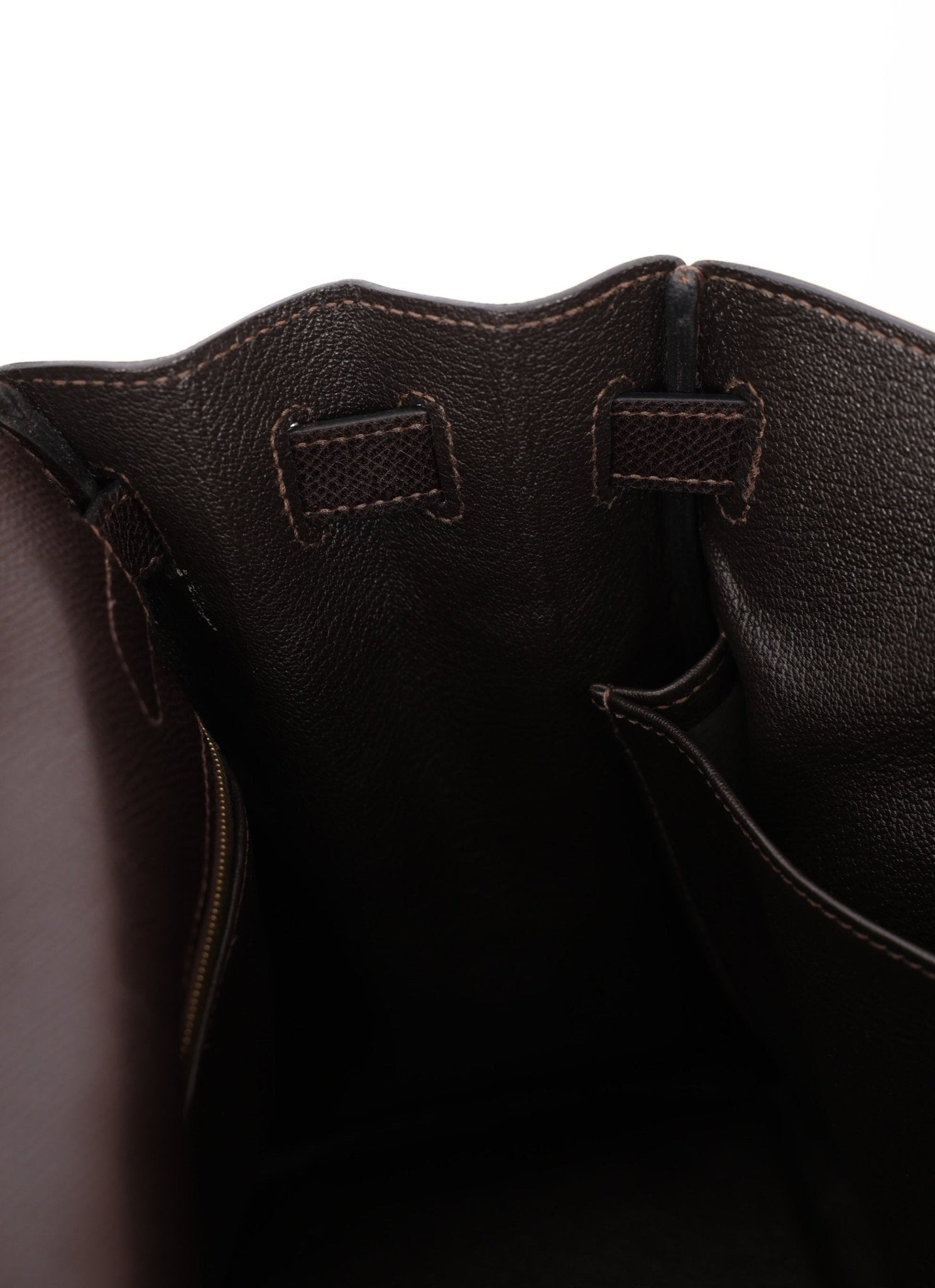 Hermès 2005 Chocolate Epsom Retourne Kelly 32 GHW - FashioNica