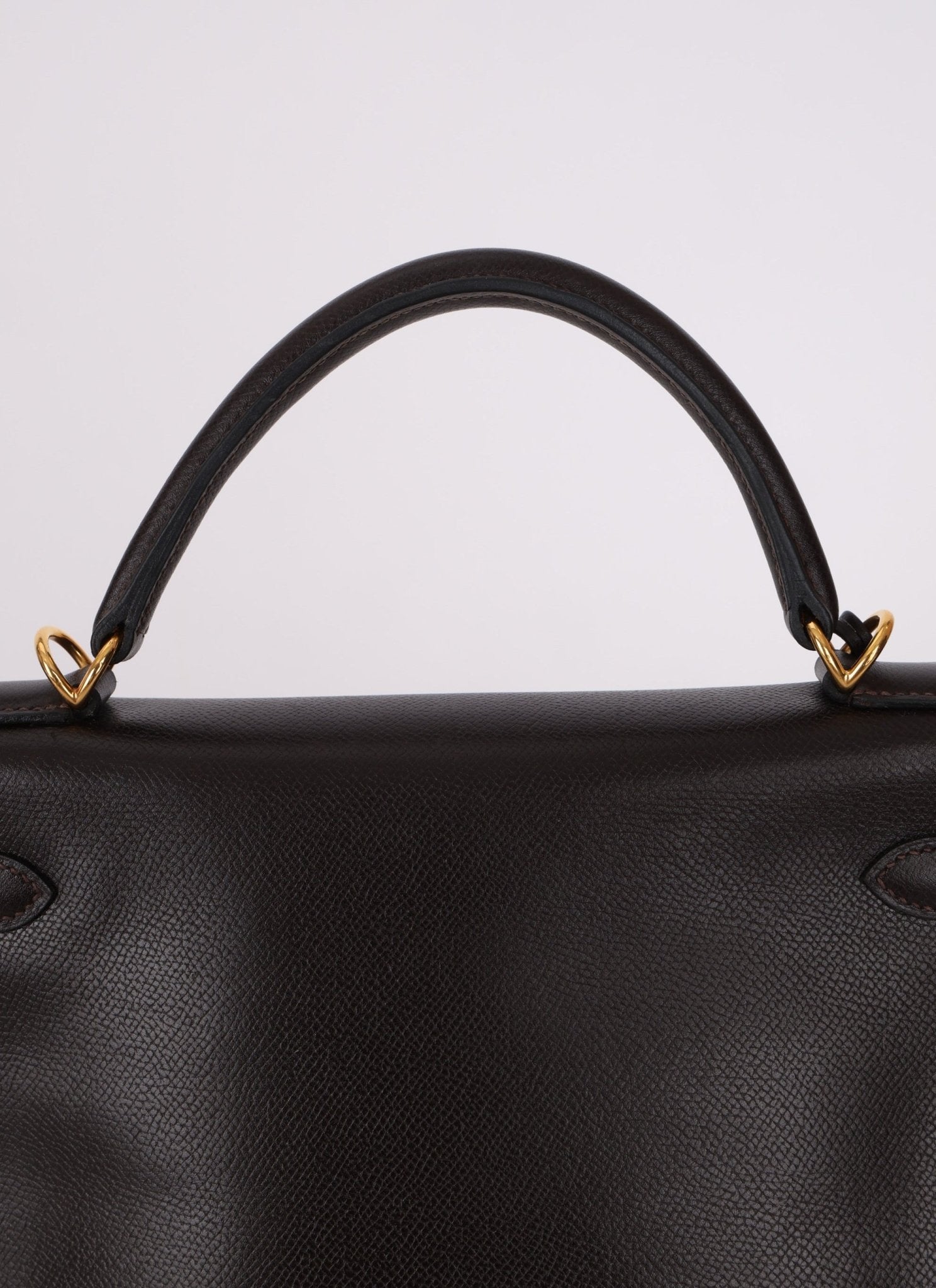 Hermès 2005 Chocolate Epsom Retourne Kelly 32 GHW - FashioNica