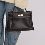 Hermès 2005 Chocolate Epsom Retourne Kelly 32 GHW - FashioNica