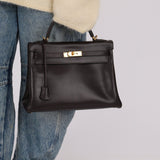 Hermès 2005 Chocolate Epsom Retourne Kelly 32 GHW - FashioNica