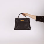 Hermès 2005 Chocolate Epsom Retourne Kelly 32 GHW - FashioNica