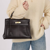 Hermès 2005 Chocolate Epsom Retourne Kelly 32 GHW - FashioNica