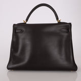 Hermès 2005 Chocolate Epsom Retourne Kelly 32 GHW - FashioNica