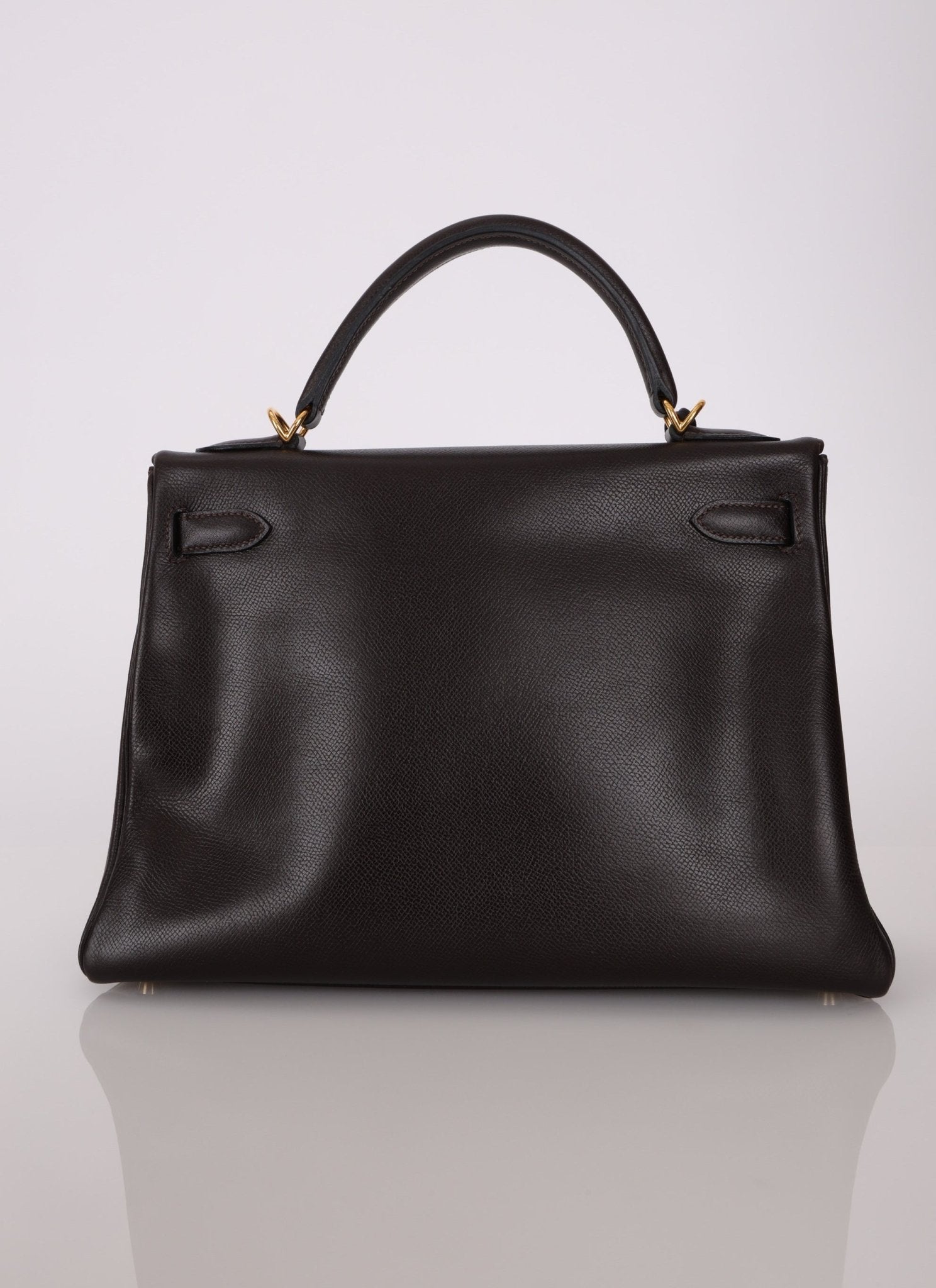 Hermès 2005 Chocolate Epsom Retourne Kelly 32 GHW - FashioNica