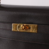 Hermès 2005 Chocolate Epsom Retourne Kelly 32 GHW - FashioNica