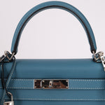 Hermès 2006 Bleu Jean Swift Retourne Kelly 28 PHW - FashioNica
