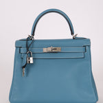 Hermès 2006 Bleu Jean Swift Retourne Kelly 28 PHW - FashioNica