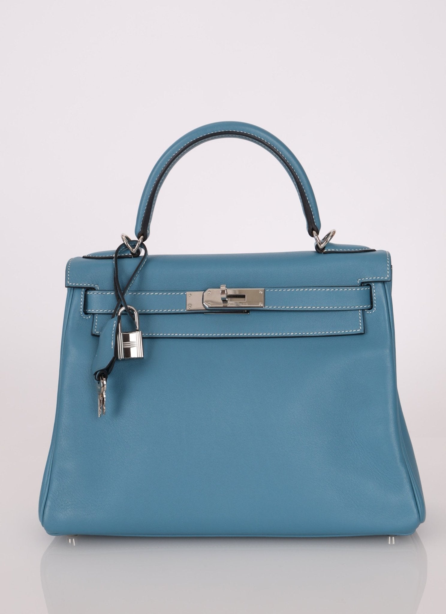 Hermès 2006 Bleu Jean Swift Retourne Kelly 28 PHW - FashioNica