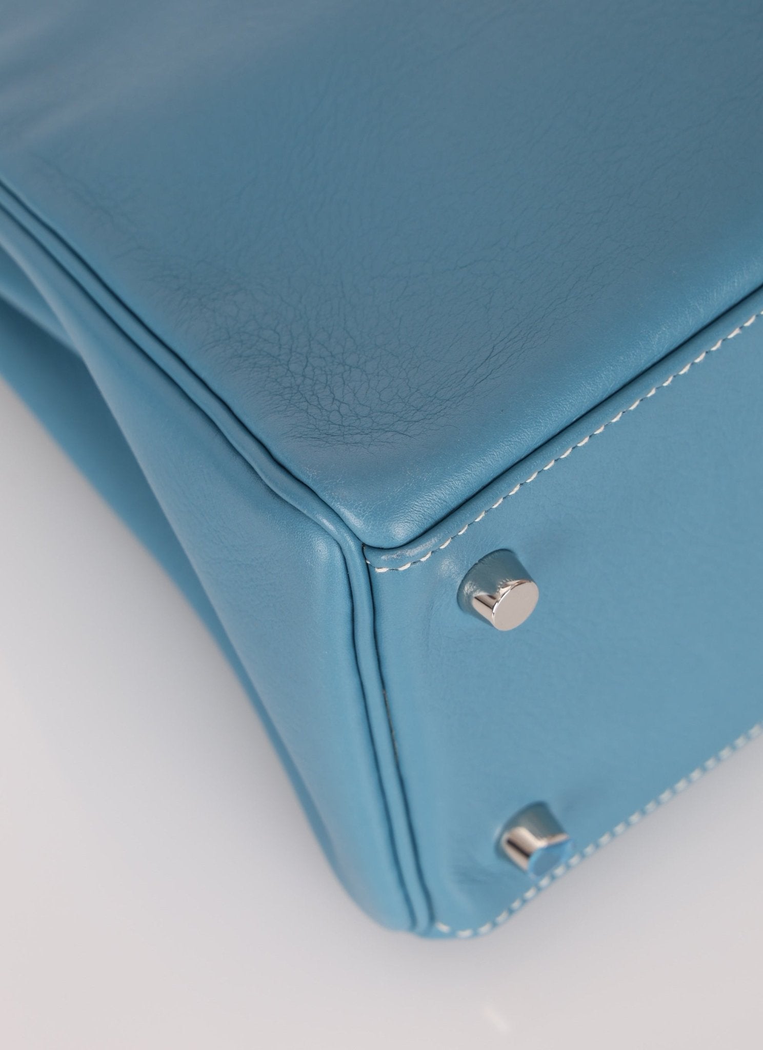 Hermès 2006 Bleu Jean Swift Retourne Kelly 28 PHW - FashioNica