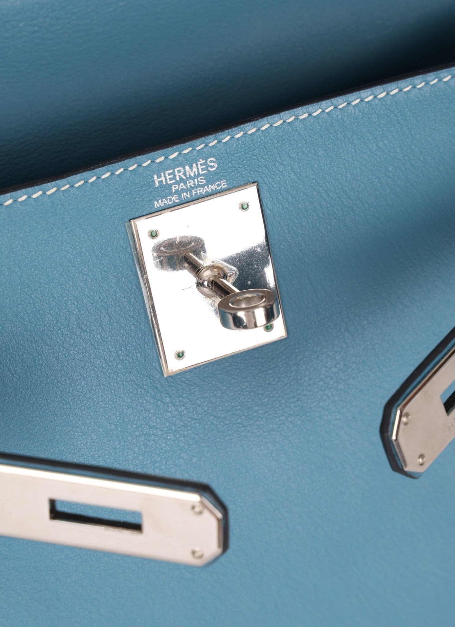 Hermès 2006 Bleu Jean Swift Retourne Kelly 28 PHW - FashioNica