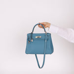 Hermès 2006 Bleu Jean Swift Retourne Kelly 28 PHW - FashioNica